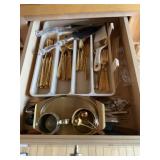 Gold Plated Silverware Set, Cream and Sugar Set
