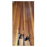 Fishing Poles - Qty 3, Zebco Spin Cast Reels -Qty2