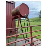 Gasoline Fuel Barrel on Stand - Empty