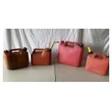 Gas Cans-Qty 4, w/1.5gls of Gasoline