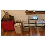 Wicker Clothes Hamper, Baskets, Plant Stand, VHS