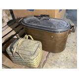 Copper Boiler, Metal Picnic Basket