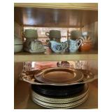 Contents of Shelves - Plates, Soup Cups, Butter