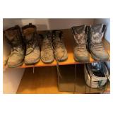 Hunting Boots Sz 5, 9 and10, Blanket, Cooler