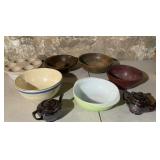 Bowls - Stoneware, Pyrex, Wooden