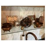 Copper Cups, Copper Colored Decorations