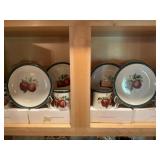 Plate, Cups, Saucers Set - Apple Theme