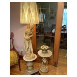 Plaster/Stone Pedestals, Lamp - 52", Candle