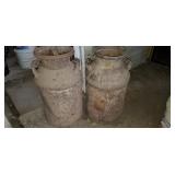 Vintage Milk Cans - Qty 2 w/Only 1 Lid