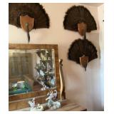 Mounted Turkey Fans/Beards, Turkey Figures