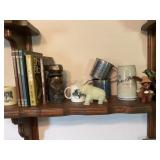 Hunting Books, Wood Carving, Tin Cups, German