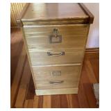 Wooden File Cabinet - Two Drawers