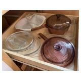Glass, Corning and Pyrex Baking/Cooking Pots and