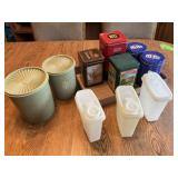 Tupperware Containers, Cookie/Candy Tins