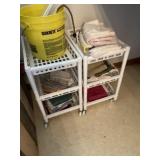 Rolling Carts, Wash Cloths, Towels, Clothes Pins