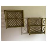 Wall Mounted Wicker Shelves