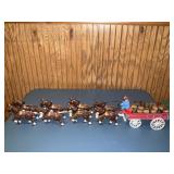 Vintage Cast Iron Clydesdale Pulling Team