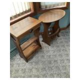 Wood End Table, Magazine Rack