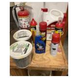 Fire Extinguisher, Flame Stop, Bug Sprays, Grill