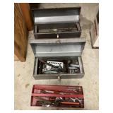 Metal Tool Boxes w/Contents