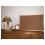 Cork Board, Lamp, Clock and More