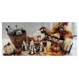 Fall Decor - Articial Flowers, Rug, Solar Lights