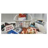 Vintage First Aid Kits, Games, Assorted Tools,