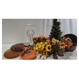 Fall Decor - Flowers, Tree, Baskets,