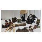 Cabin Decor - Lamp, WIndchime, Door Hanger,