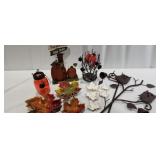 Glass Nesting Leaves - 2 Sets, Owl Wind Chime,