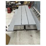 Wooden Top, Metal Frame Picnic Table - 96ï¿½