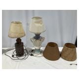 Vintage Lamps Qty 2 - Tested, Lamp Shades Qty 2