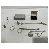 Pocket Watches - Qty 4,  Arrow Head Necklace