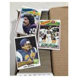 Box of 1970s football cards