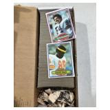 Box of 1980 topps football cards