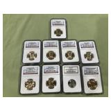 9- NGC Graded Coins Gem BU