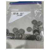 40 pre 1960 Jefferson Nickels