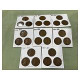 8-PDS Wheat Cent year sets