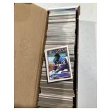 Box of football cards with vintage