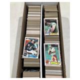 Box of football cards 1980-89