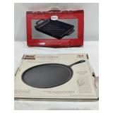 Parini Ceramic Grill Pan, Cast Grill Griddle - NIB
