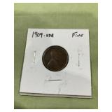 1909 VDB Wheat Cent