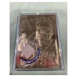 2000 Hank Aaron gold plated Game Used Bat Card