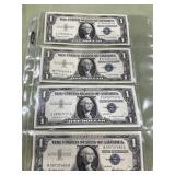 4- 1957 silver certificates