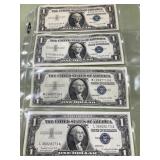 4- 1957 silver certificates