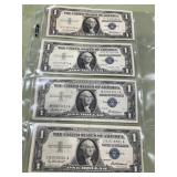 4- 1957 silver certificates