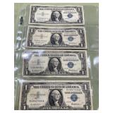 4- 1957 silver certificates