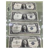 4- 1957 silver certificates