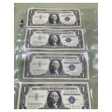 4- 1957 silver certificates