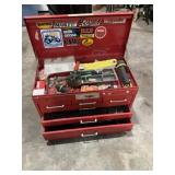 Metal 6 Sliding Drawer Tool Box, w/Contents